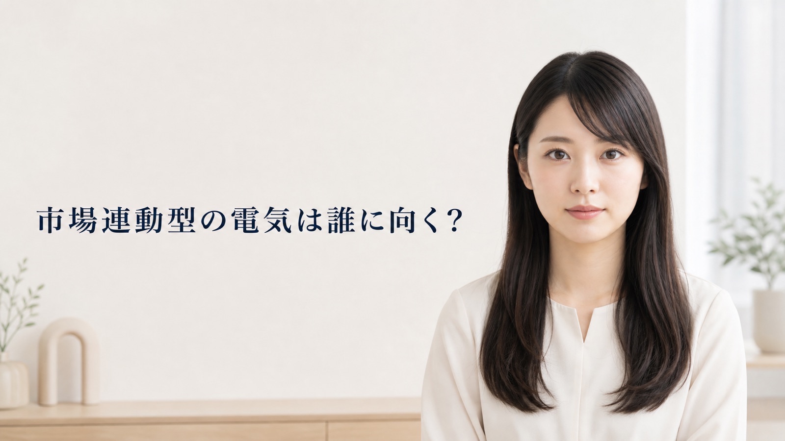 市場連動型の電気が向いている人を解説する記事のアイキャッチ